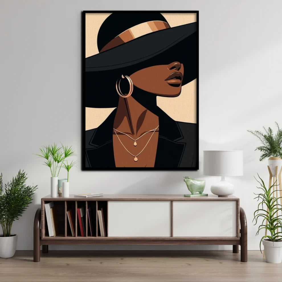 Silent Glamour Canvas Painting Framed Wall Art