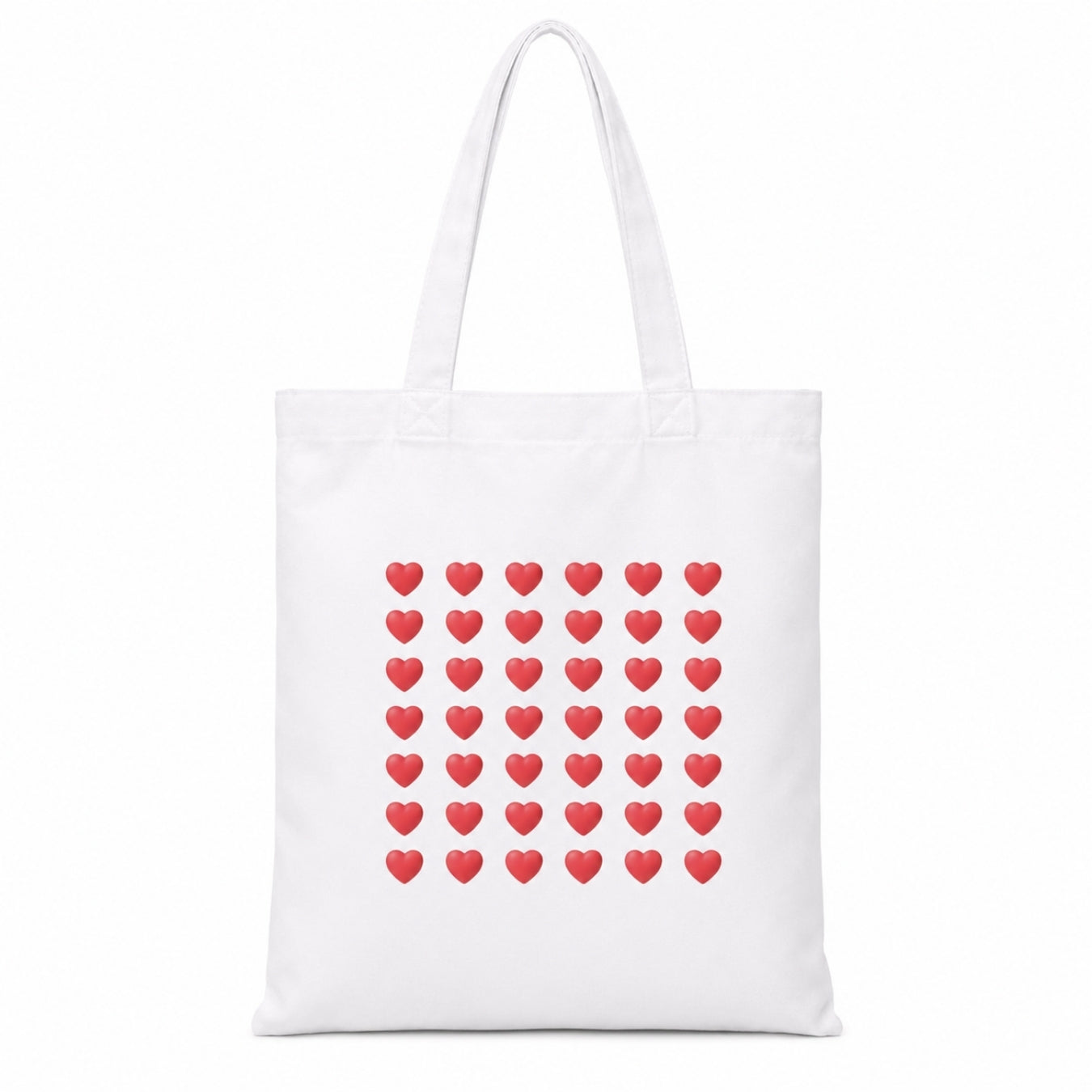 Hearts Premium Reusable Unique Art Printed Tote Bag Stylish Eco-Friendly Cotton Handbags, Canvas Bags for College, Shopping, Office, Travel, Grocery Runs, Beach Day and Casual Outings