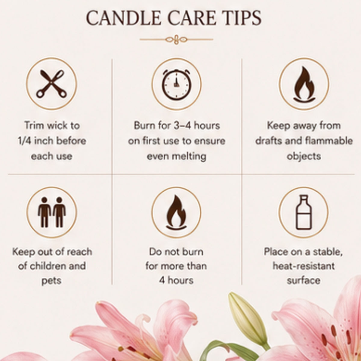Lily Scented Candle for Home Décor & Gifting | Natural Soy Wax Aromatherapy Candle