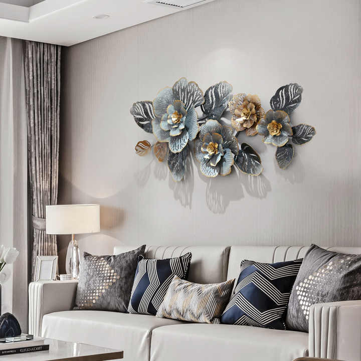 Petal Prestige Colorful 3D Flower Premium Metal Wall Art