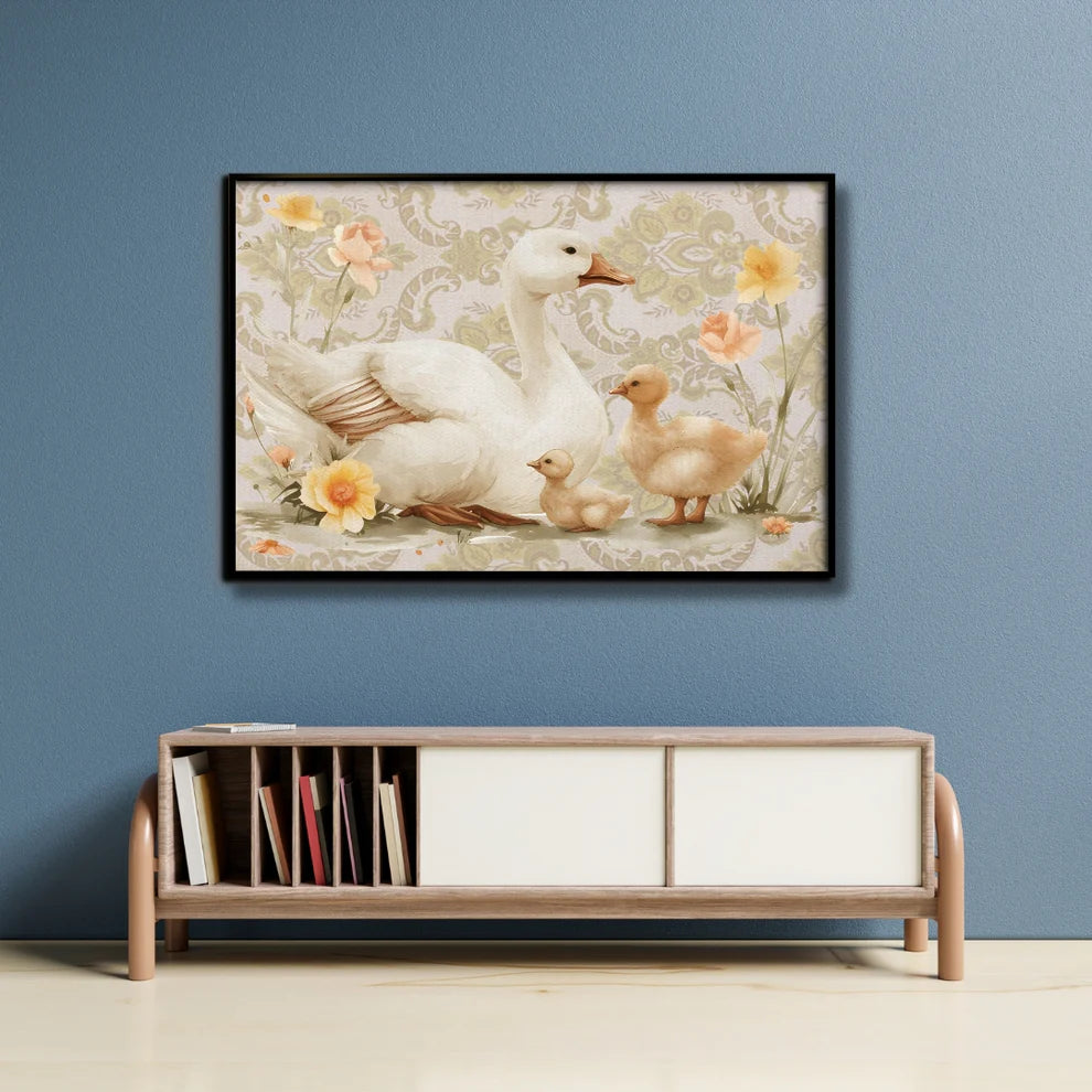 Gentle Whispers Canvas Painting Framed Wall Art