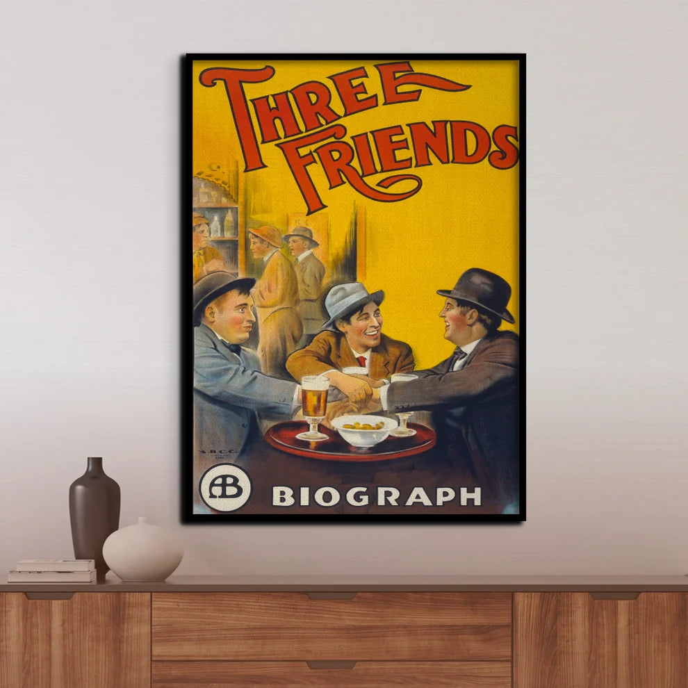 Vintage Bond True Friends Classic Canvas Painting Framed Wall Art
