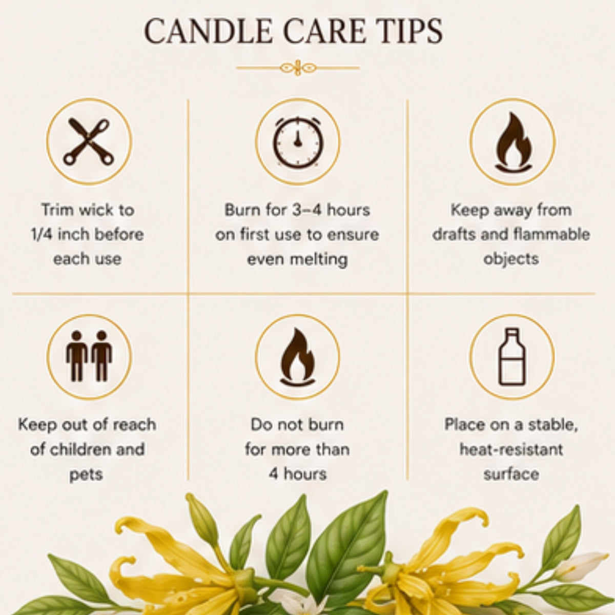 Ylang Ylang Scented Candle for Home Décor & Gifting | Natural Soy Wax Aromatherapy Candle