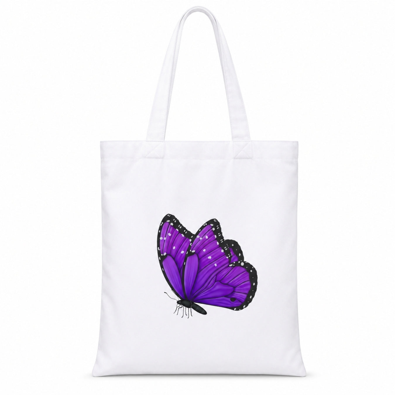 Butterfly Premium Reusable Tote Bag Stylish Eco-Friendly Cotton Handbags, Canvas Bags for College, Shopping, Office, Travel, Grocery Runs, Beach Day and Casual Outing