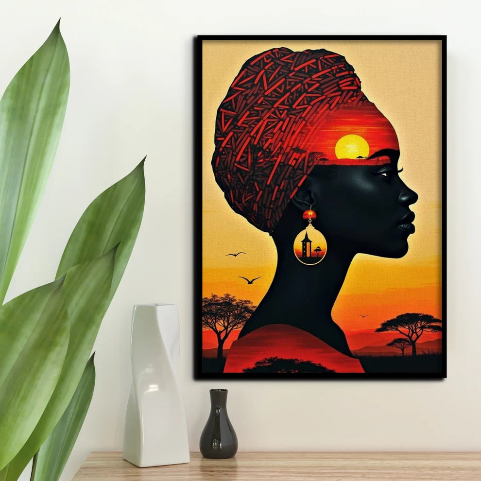 Sunset Reverie Canvas Painting Framed Wall Art