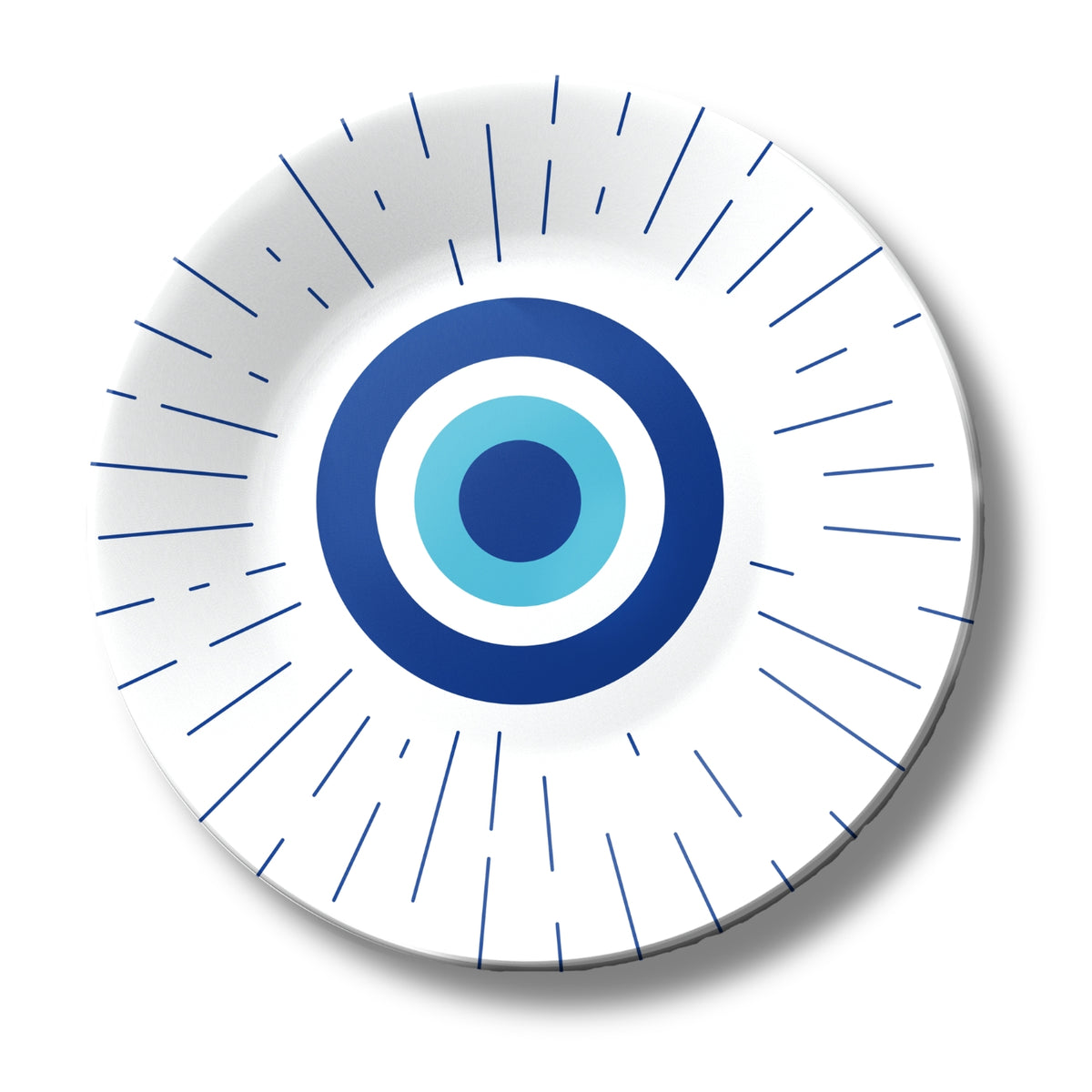Hamsa Evil Eye Art Ceramic Wall Plate Home Décor