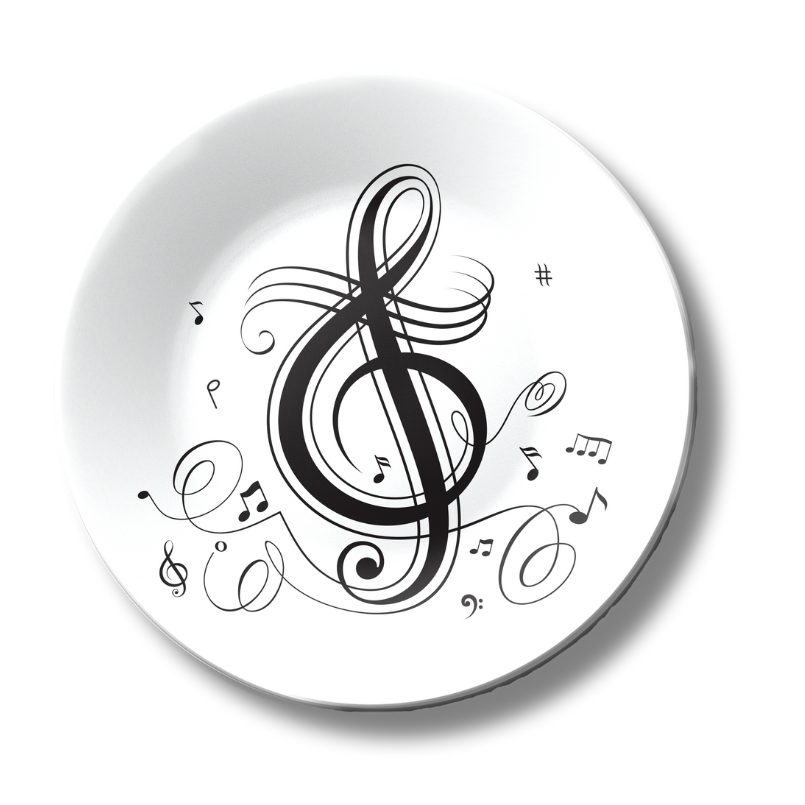 Music Beats Decorative Ceramic Wall Plate