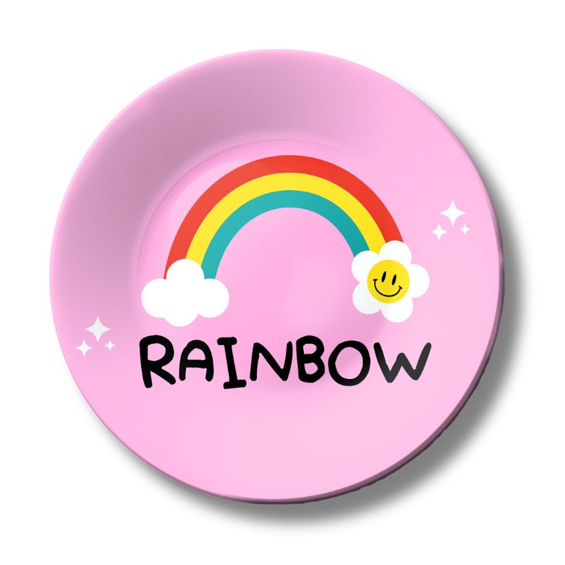 Rainbow Unicron Kids Room Decorative Ceramic Wall Plate