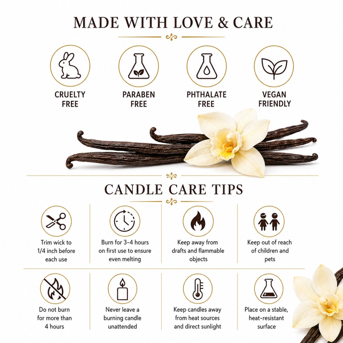 Vanilla Scented Candle for Home Decor & Gifting | Natural Soy Wax Aromatherapy Candle