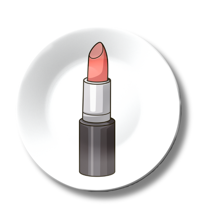 Lipstick Art For Makeup Lover Vanity Decor Ceramic Wall Plate