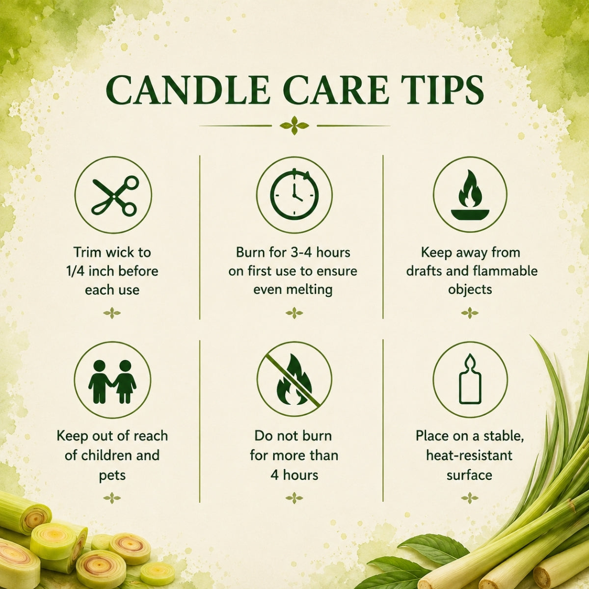 Lemongrass Scented Candle for Home Decor & Gifting | Natural Soy Wax Aromatherapy