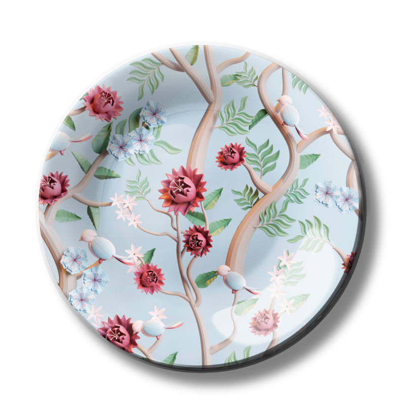 Dreamy Petals Home Decor Ceramic Wall Plate