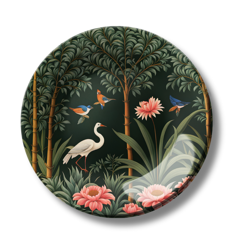 Mughal Garden Home Decor Ceramic Wall Plate