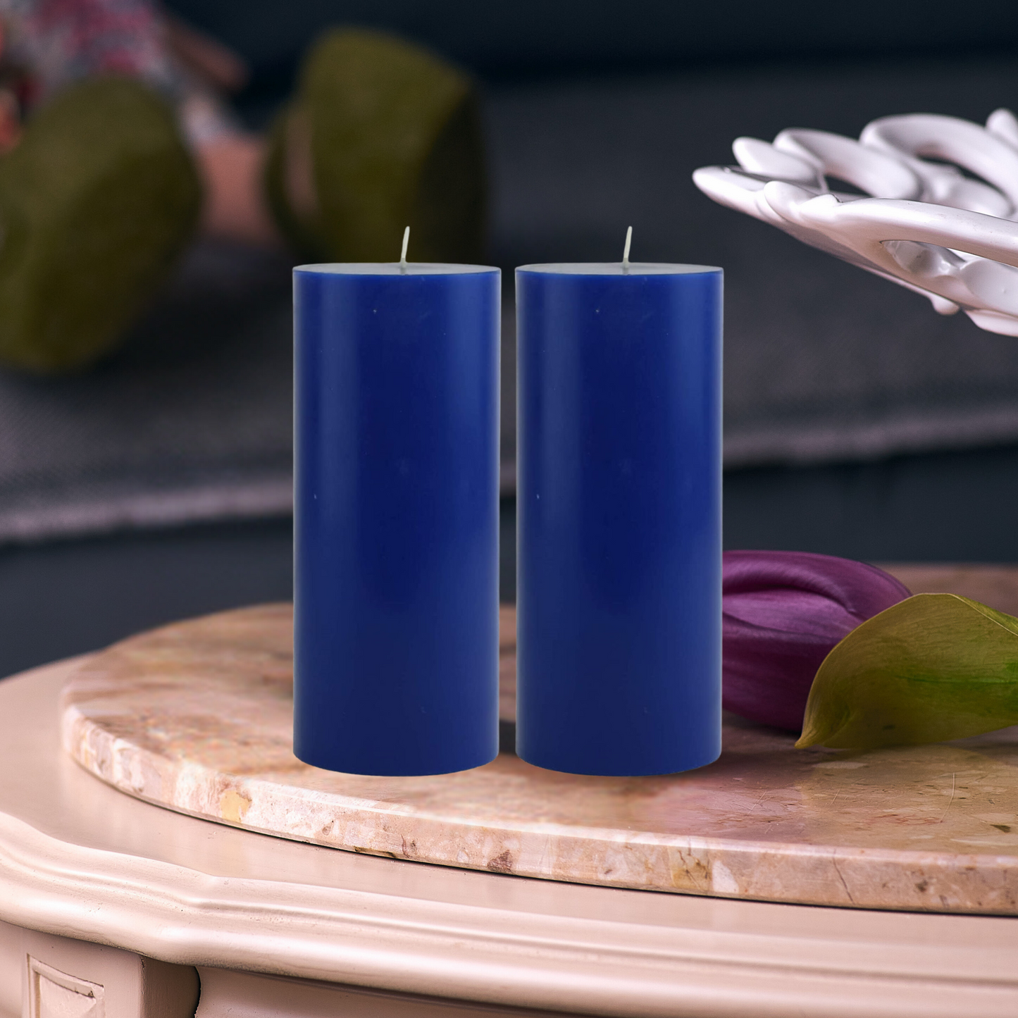 90% Soy 10% Paraffin Handmade Pillar Candle 5x2 Inches Set of 2