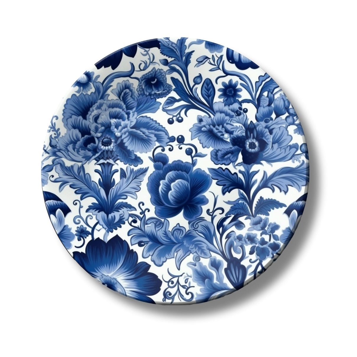 Blue Floral Wall Art Decorative Wall Plate
