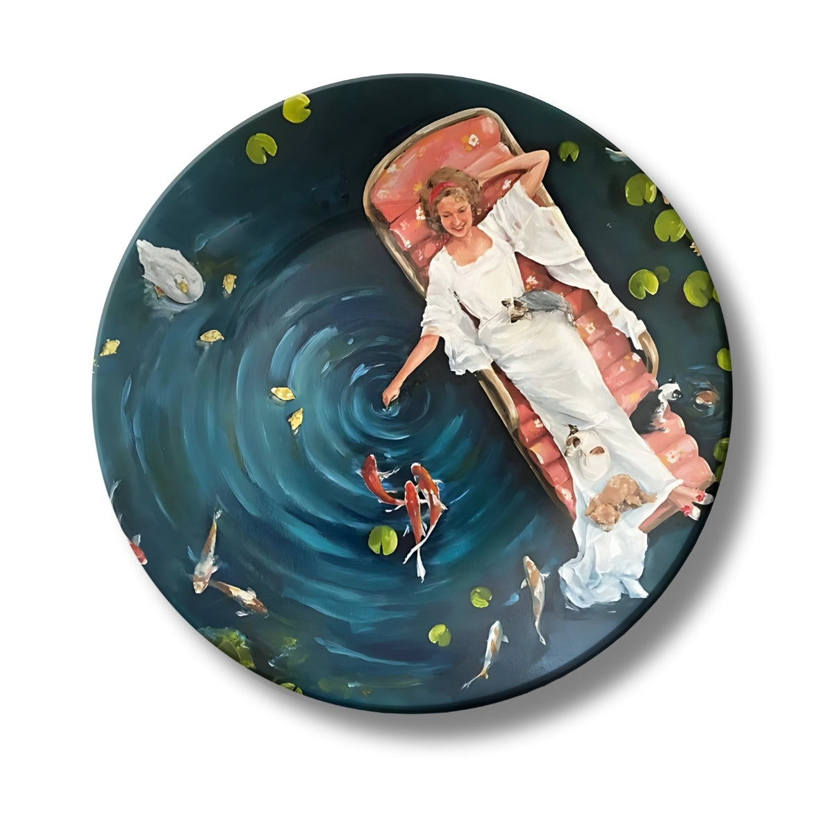 Koi Serenity Water Garden Dreams Decorative Wall Plate