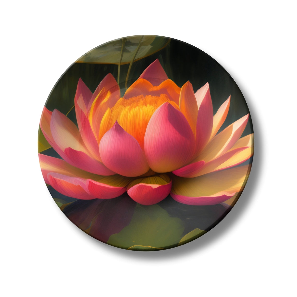 Lotus Flower in the Water Decorative Wall Plate