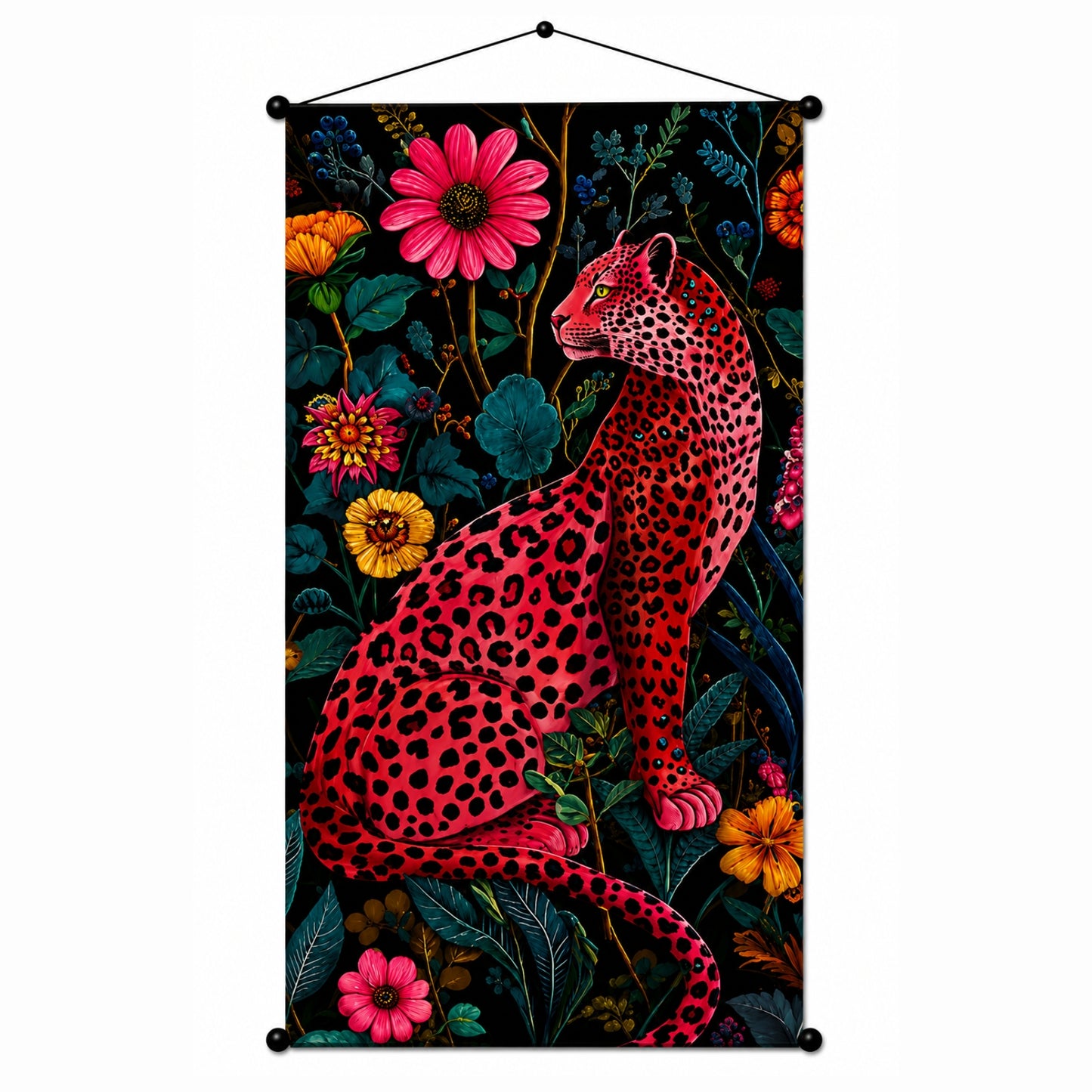 Pink Leopard Wall Hanging Tapestry