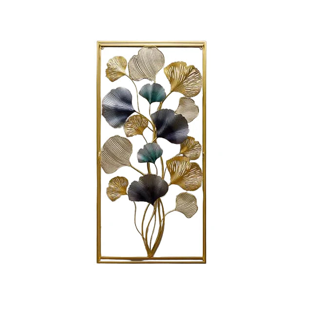 Floral Frame Vertical Metal Wall Art