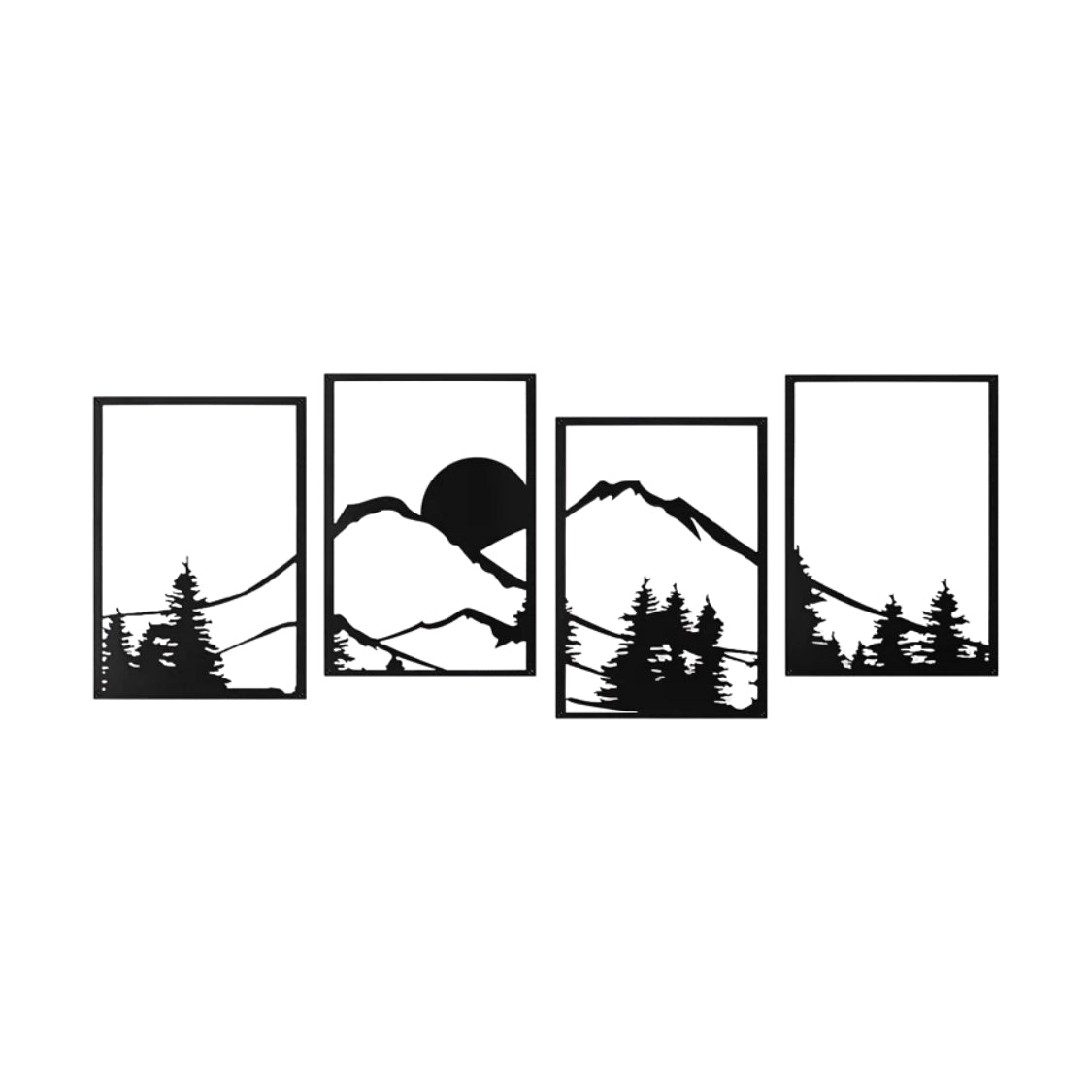 Mountain Horizon Silhouette 3D Acrylic Wall Art