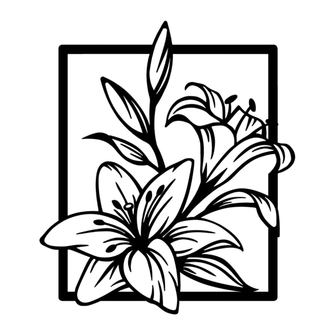 Graceful Lily Bloom 3D Acrylic Wall Art