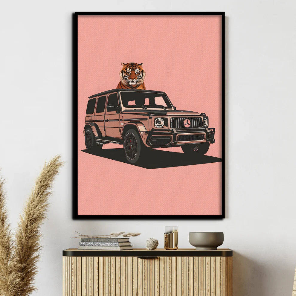 Royal Ride Canvas Painting Framed Wall Art