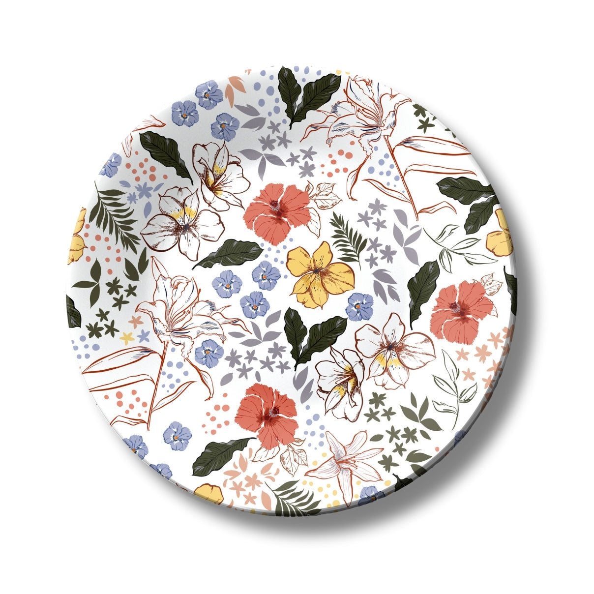 Spring Sonata Flower Ceramic Decorative Wall Plate