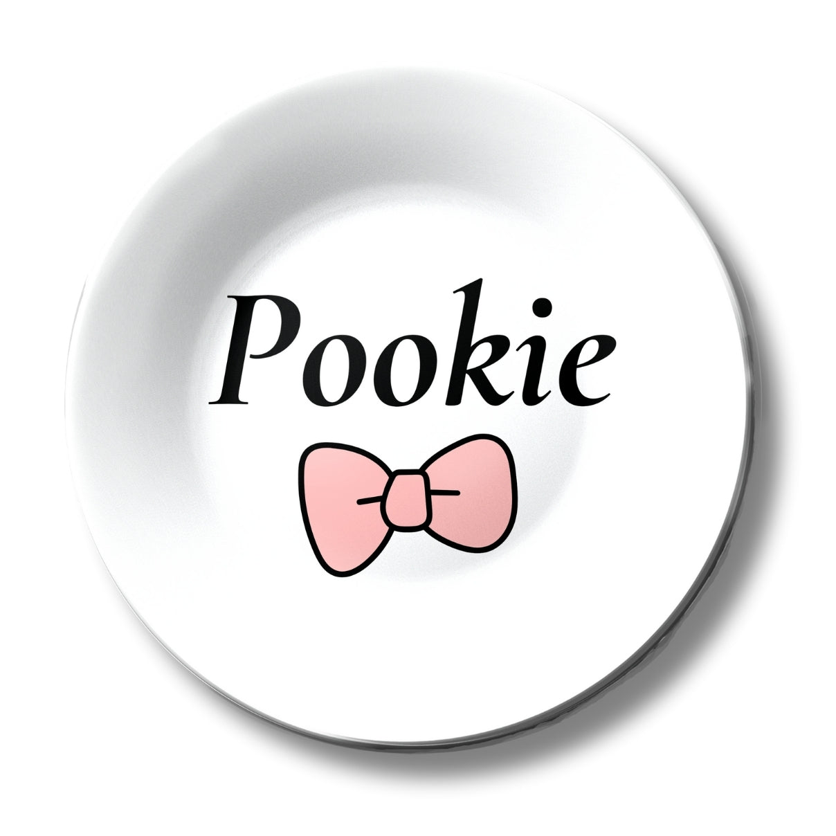 Pookie Bow Decorative Wall Plate For Gift or Girls Room Décor