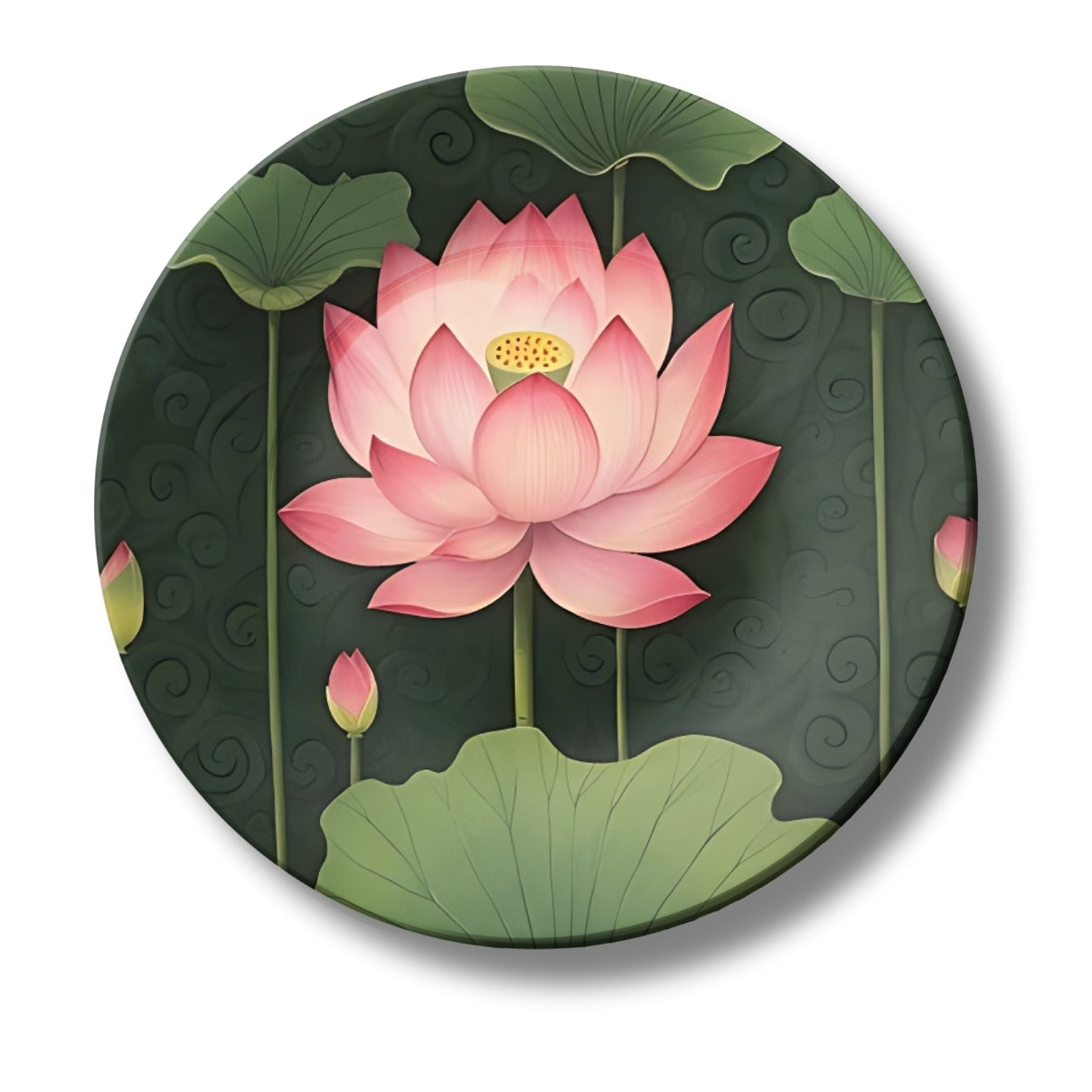 Pink Lotus Decorative Wall Plate For Home Décor