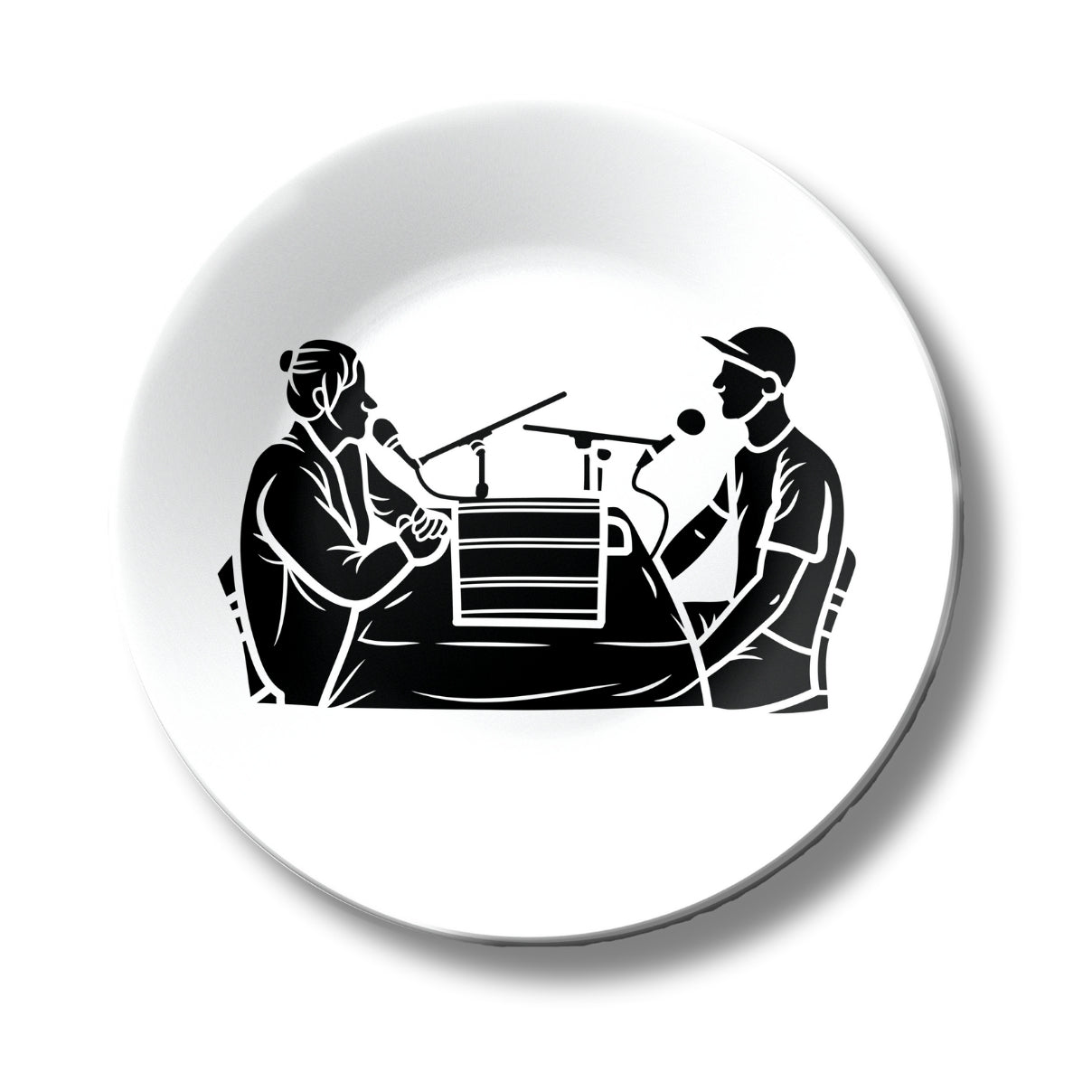 Radio Show Or Podcast Sketch Decorative Wall Plate