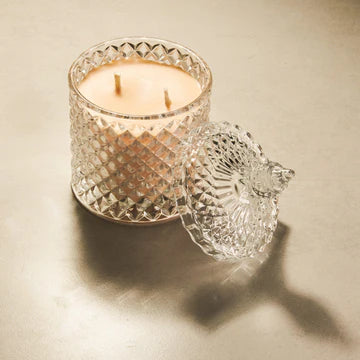 100% Soy Wax 2 Wick Handmade Luxury Crystal Jar Candle 200 Gm
