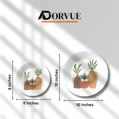 Potted Plants Boho Chic Art Decorative Wall Plate