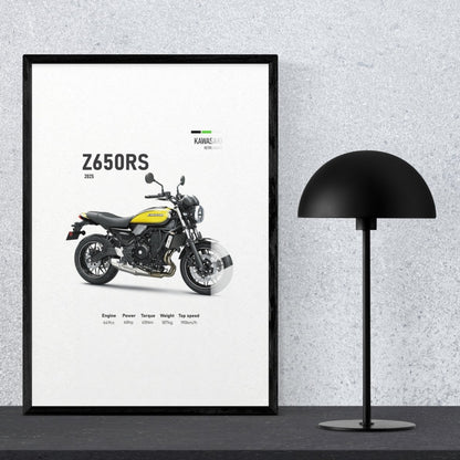 Z650RS Blueprint Metal Print With or Without Frame Wall Art