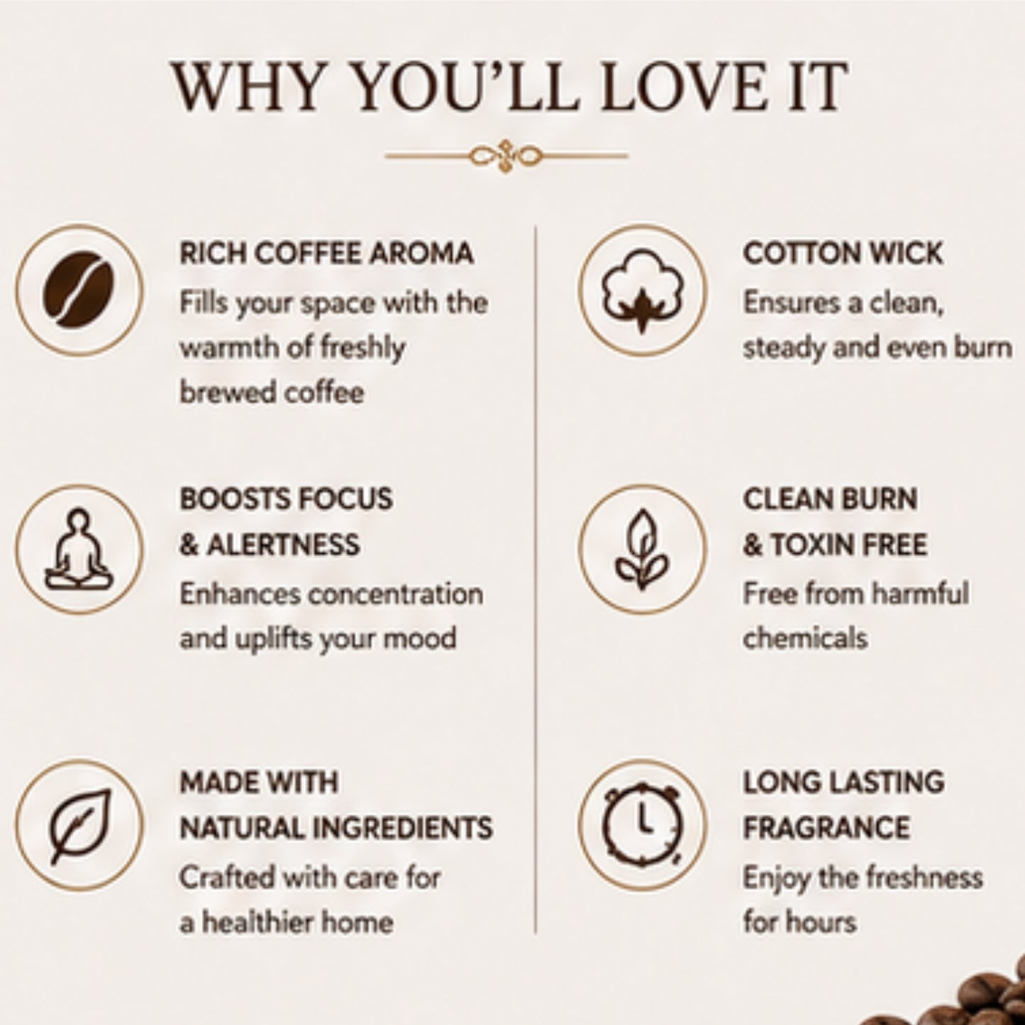 Coffee Scented Candle for Home Décor & Gifting | Natural Soy Wax Aromatherapy Candle
