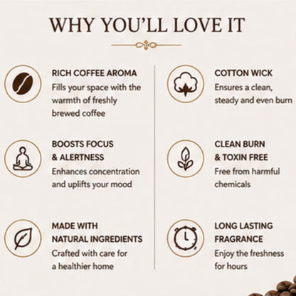 Coffee Scented Candle for Home Décor & Gifting | Natural Soy Wax Aromatherapy Candle