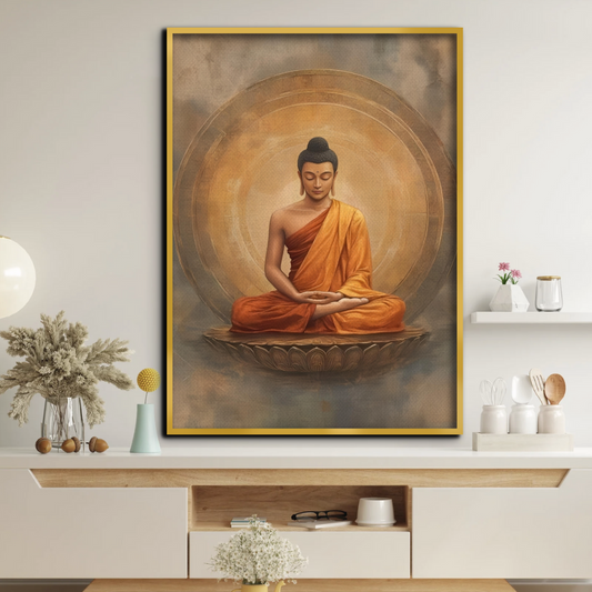 Buddha Wall Painting For Living Room Canvas Painting Framed Wall Art