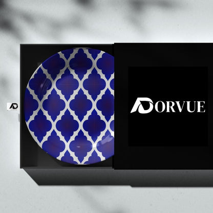 Moroccan Trellis Blue and White Decorative Wall Plate