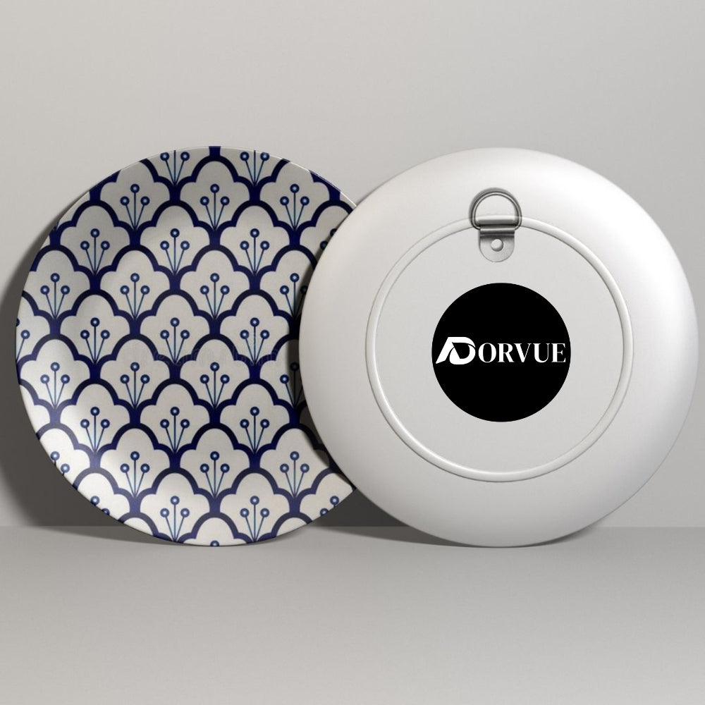 Arabesque Blue and White Decorative Wall Plate