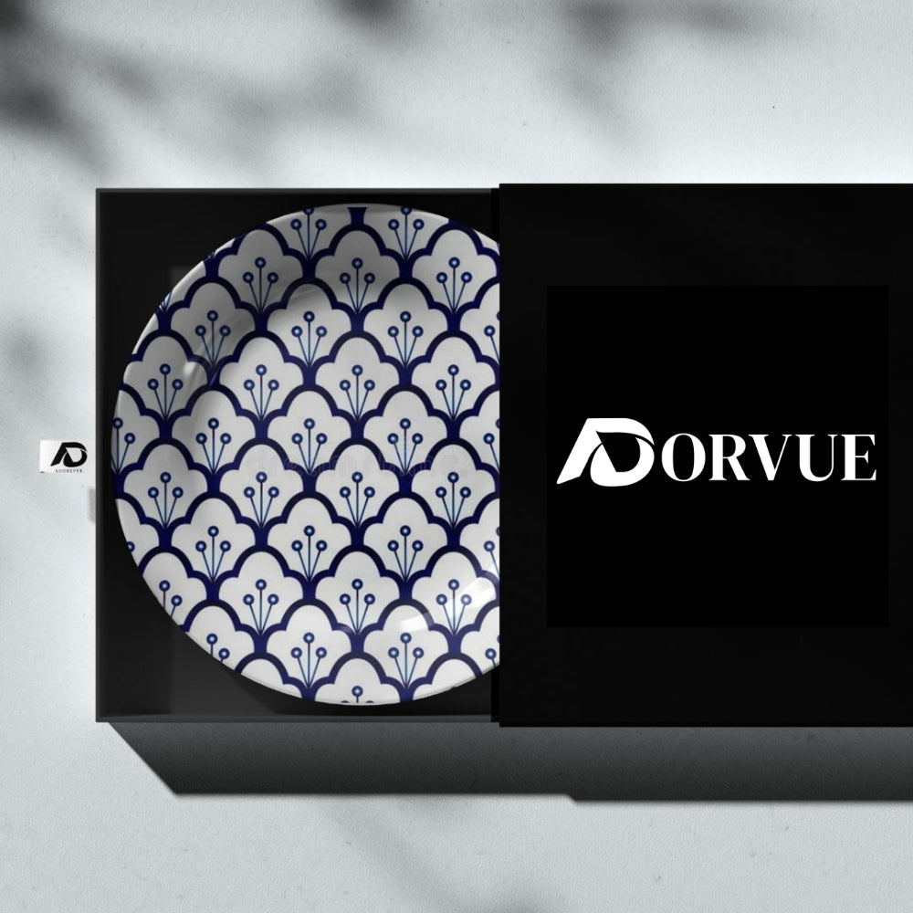 Arabesque Blue and White Decorative Wall Plate