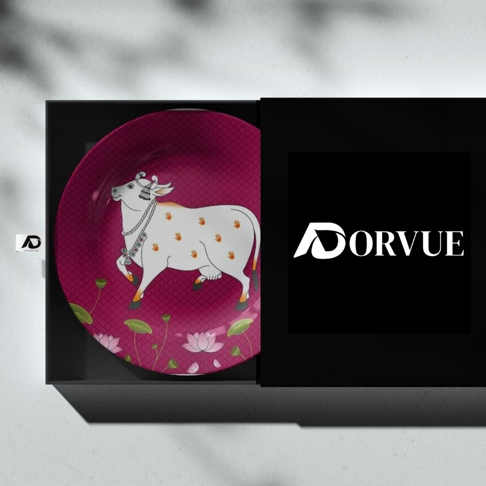 Pichwai Cow Decorative Wall Plate