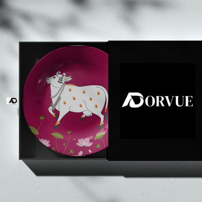 Pichwai Cow Decorative Wall Plate