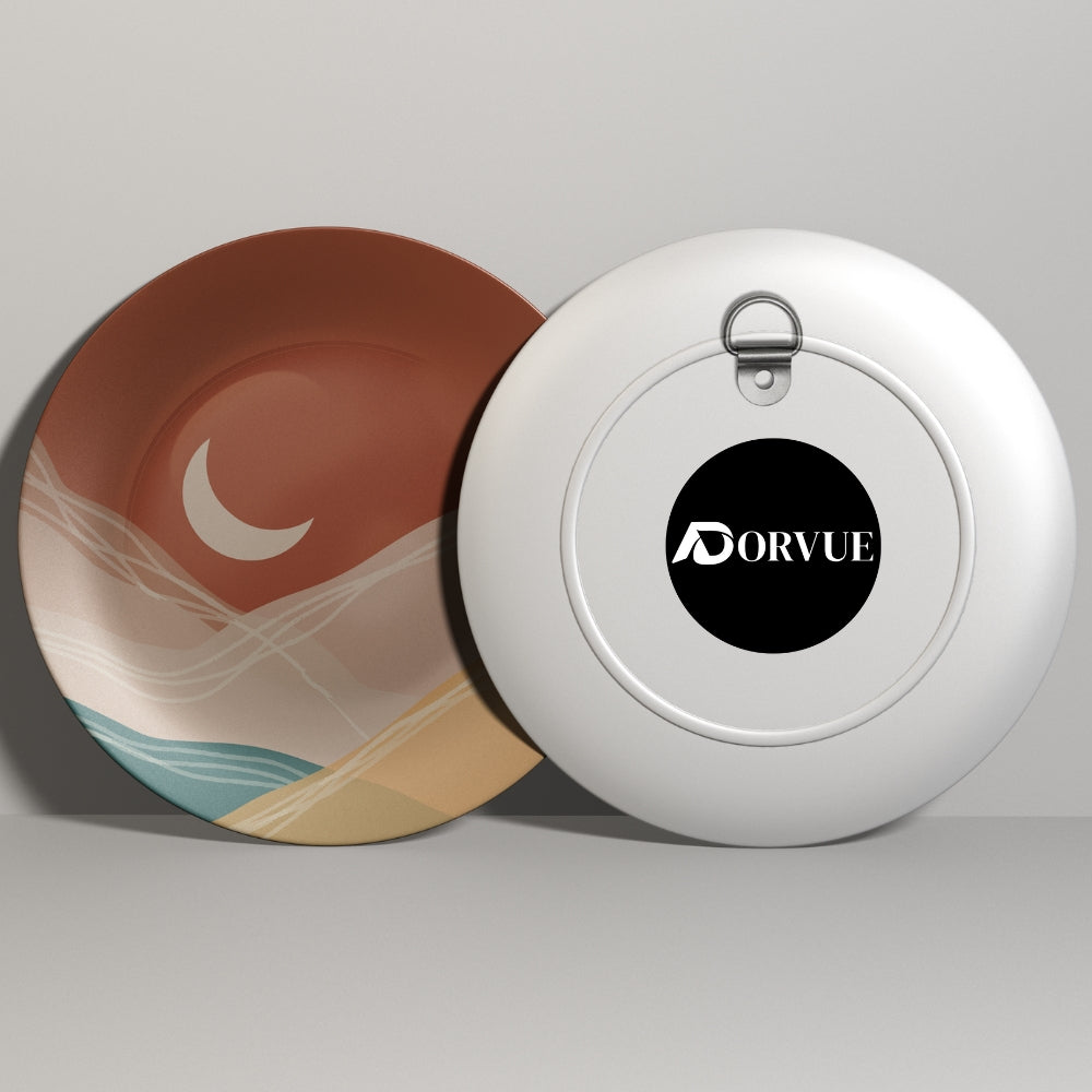 Crescent Moon Boho Decorative Wall Plate