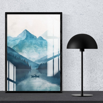 Serenity in Blue Metal Print With or Without Frame Wall Art