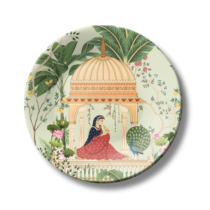 Woman Sitting in Cabana Decorative Wall Plate