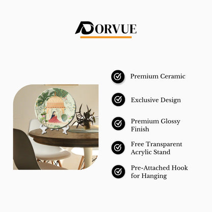 Woman Sitting in Cabana Decorative Wall Plate