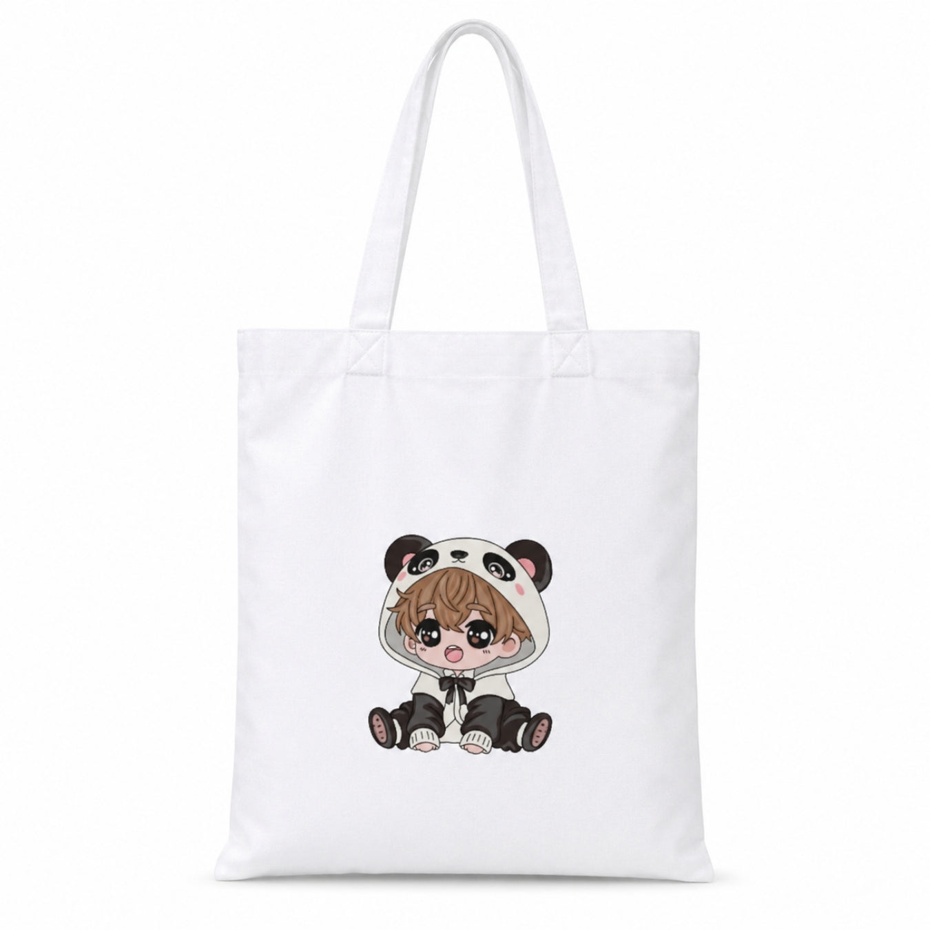 Cute Boy Premium Reusable Unique Art Printed Tote Bag Stylish Eco-Friendly Cotton Handbags, Canvas Bags for College, Shopping, Office, Travel, Grocery Runs, Beach Day and Casual Outings
