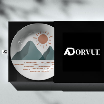 Sun Rising Through Mountain, Decorative Wall Plate