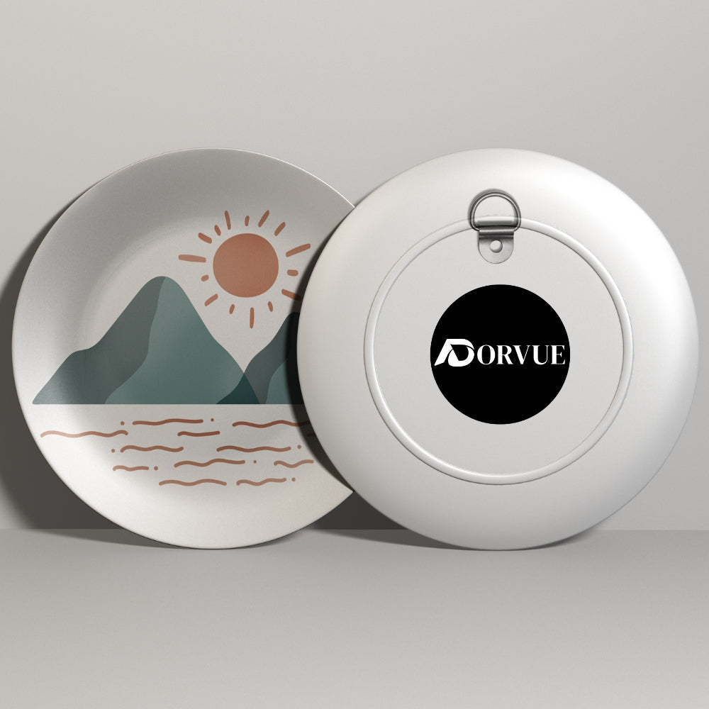 Sun Rising Through Mountain, Decorative Wall Plate