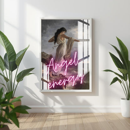 Angel Energy Metal Print With or Without Frame Wall Art