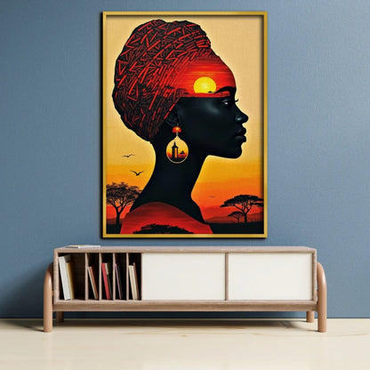 Sunset Reverie Canvas Painting Framed Wall Art